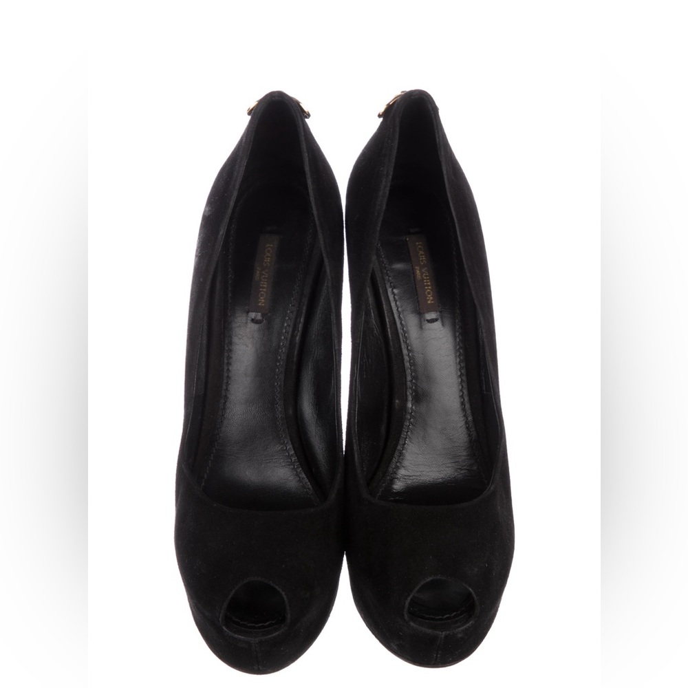 Louis Vuitton, Black suede, Oh Really! Peep-toe pumps Size: 11| IT 41